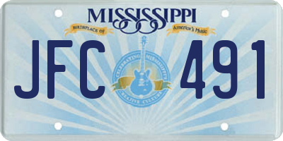 MS license plate JFC491