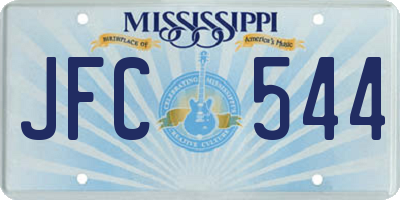 MS license plate JFC544