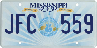 MS license plate JFC559