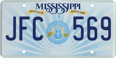 MS license plate JFC569