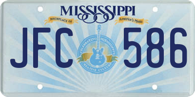 MS license plate JFC586