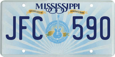 MS license plate JFC590