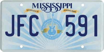 MS license plate JFC591