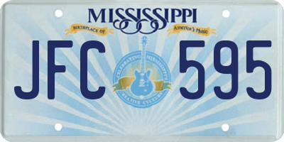 MS license plate JFC595