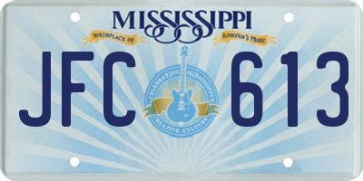 MS license plate JFC613