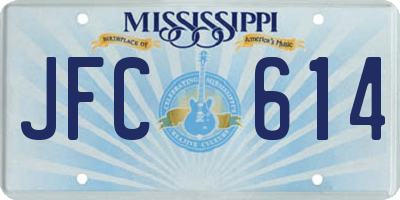 MS license plate JFC614
