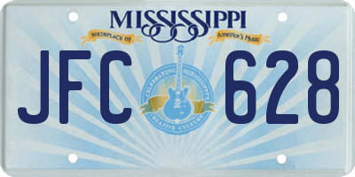 MS license plate JFC628