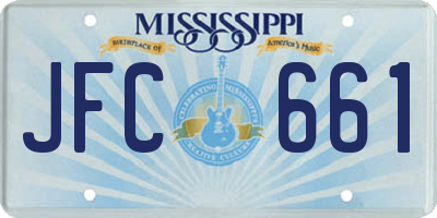 MS license plate JFC661