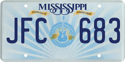 MS license plate JFC683