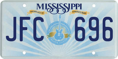 MS license plate JFC696
