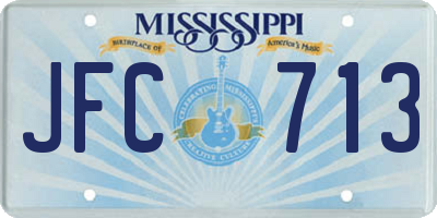 MS license plate JFC713