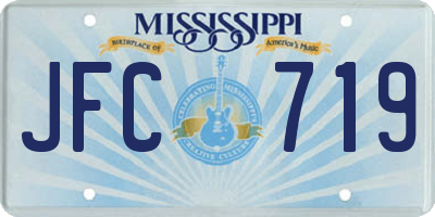 MS license plate JFC719