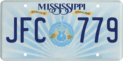 MS license plate JFC779