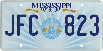 MS license plate JFC823