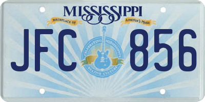 MS license plate JFC856