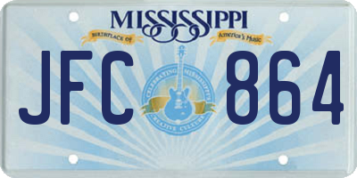 MS license plate JFC864