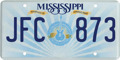 MS license plate JFC873