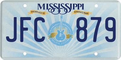 MS license plate JFC879
