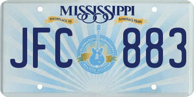 MS license plate JFC883