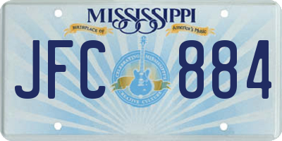 MS license plate JFC884