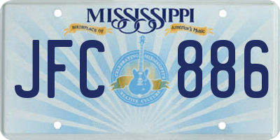 MS license plate JFC886