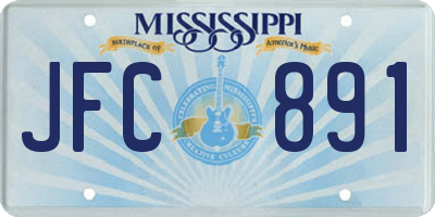 MS license plate JFC891
