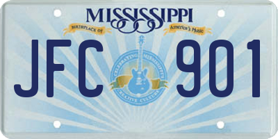 MS license plate JFC901