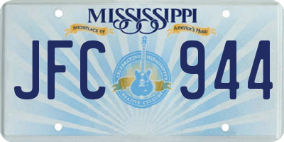 MS license plate JFC944
