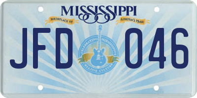 MS license plate JFD046