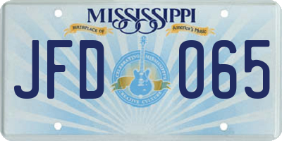 MS license plate JFD065