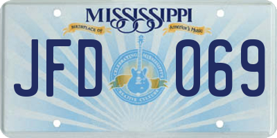 MS license plate JFD069