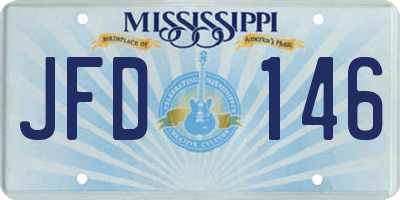 MS license plate JFD146