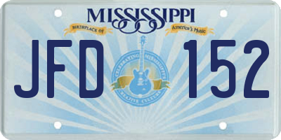 MS license plate JFD152