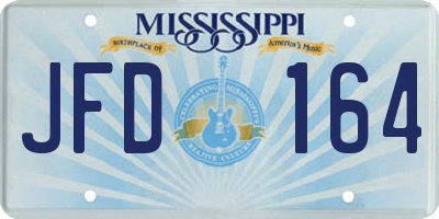 MS license plate JFD164