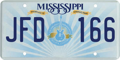 MS license plate JFD166