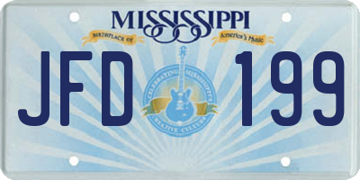 MS license plate JFD199