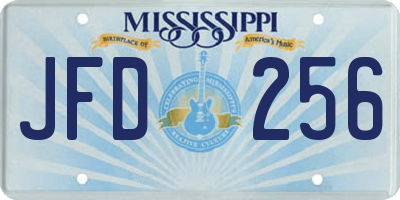MS license plate JFD256