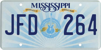 MS license plate JFD264