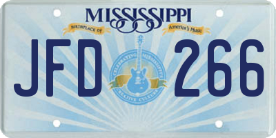 MS license plate JFD266