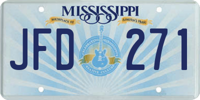 MS license plate JFD271