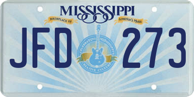 MS license plate JFD273