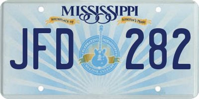MS license plate JFD282