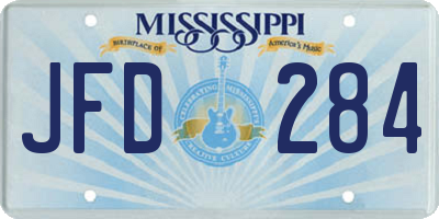 MS license plate JFD284