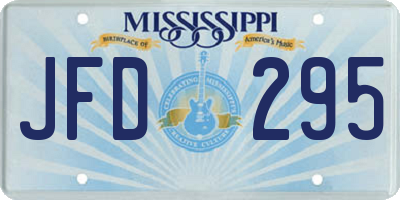 MS license plate JFD295