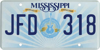 MS license plate JFD318