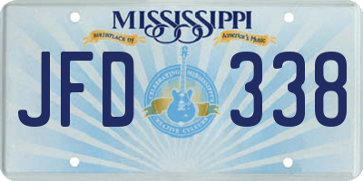 MS license plate JFD338