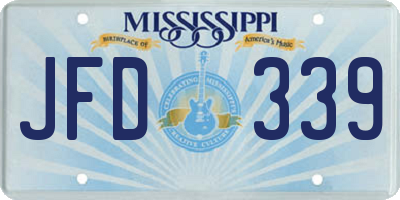 MS license plate JFD339