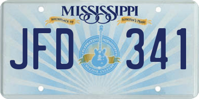MS license plate JFD341