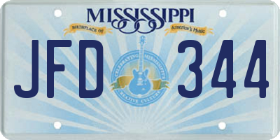 MS license plate JFD344