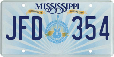 MS license plate JFD354